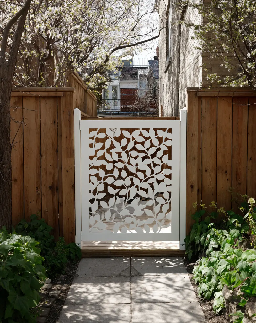 Decorative Gate with Leaf Design