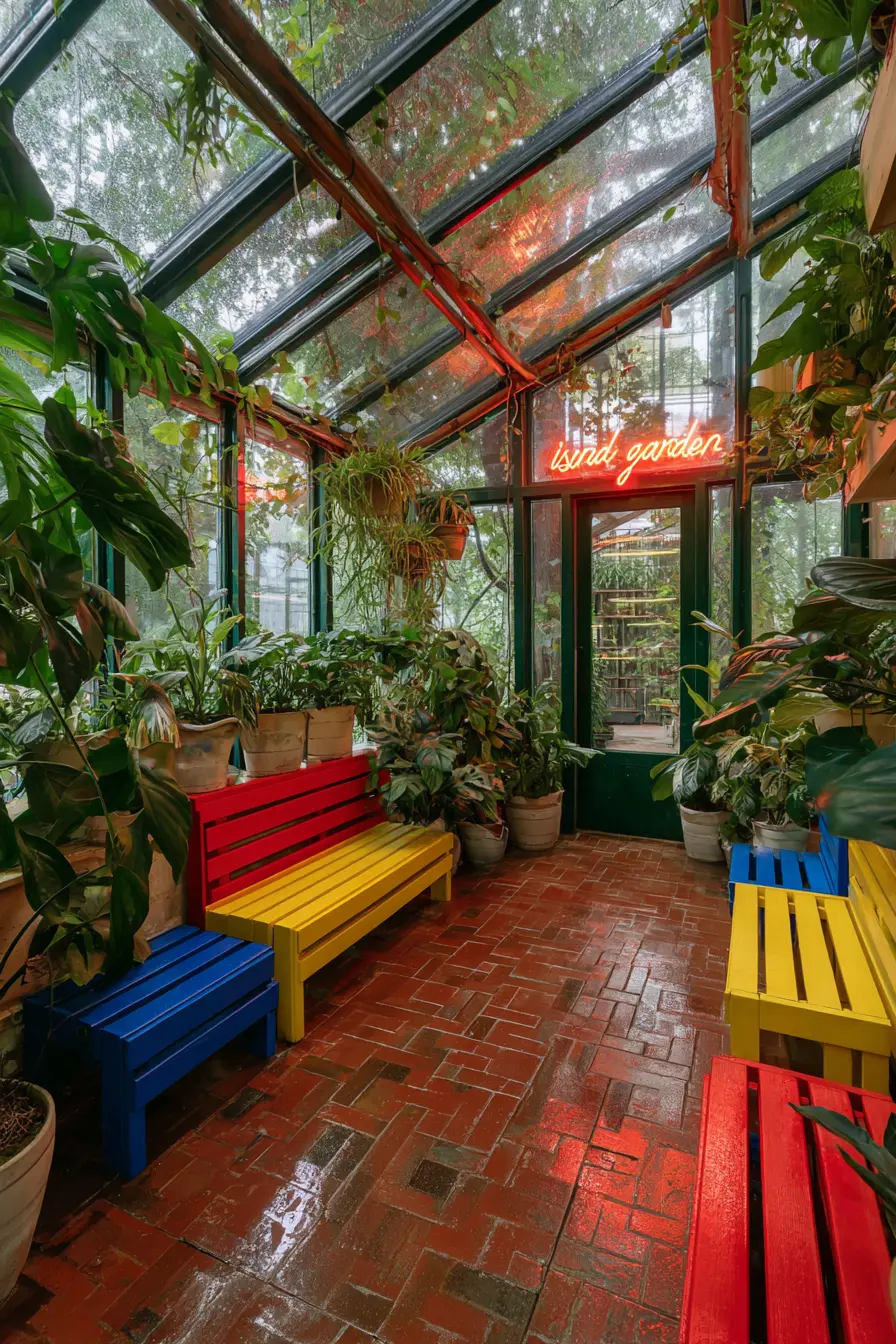 Colorful Greenhouse Lounge