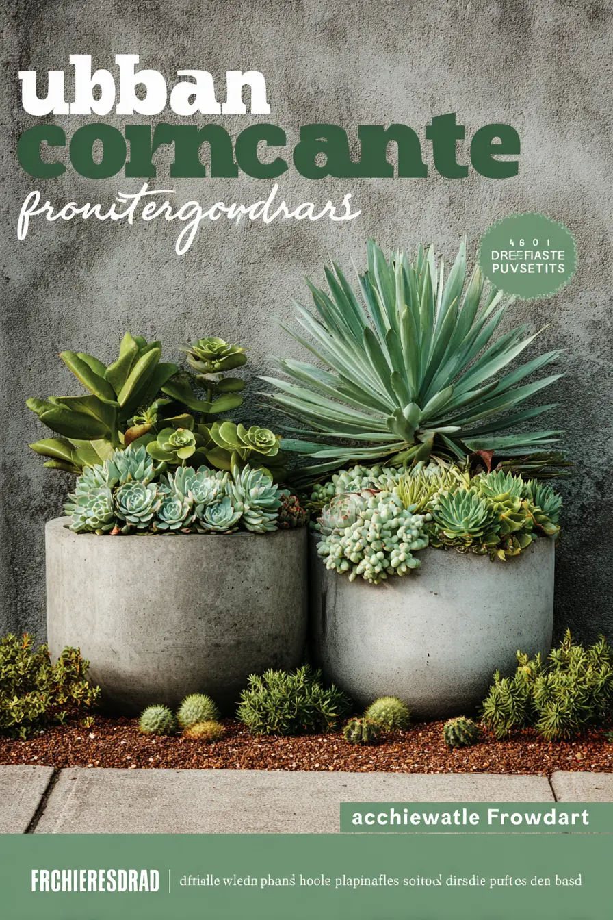 Succulent Pots for a Modern Front Yard