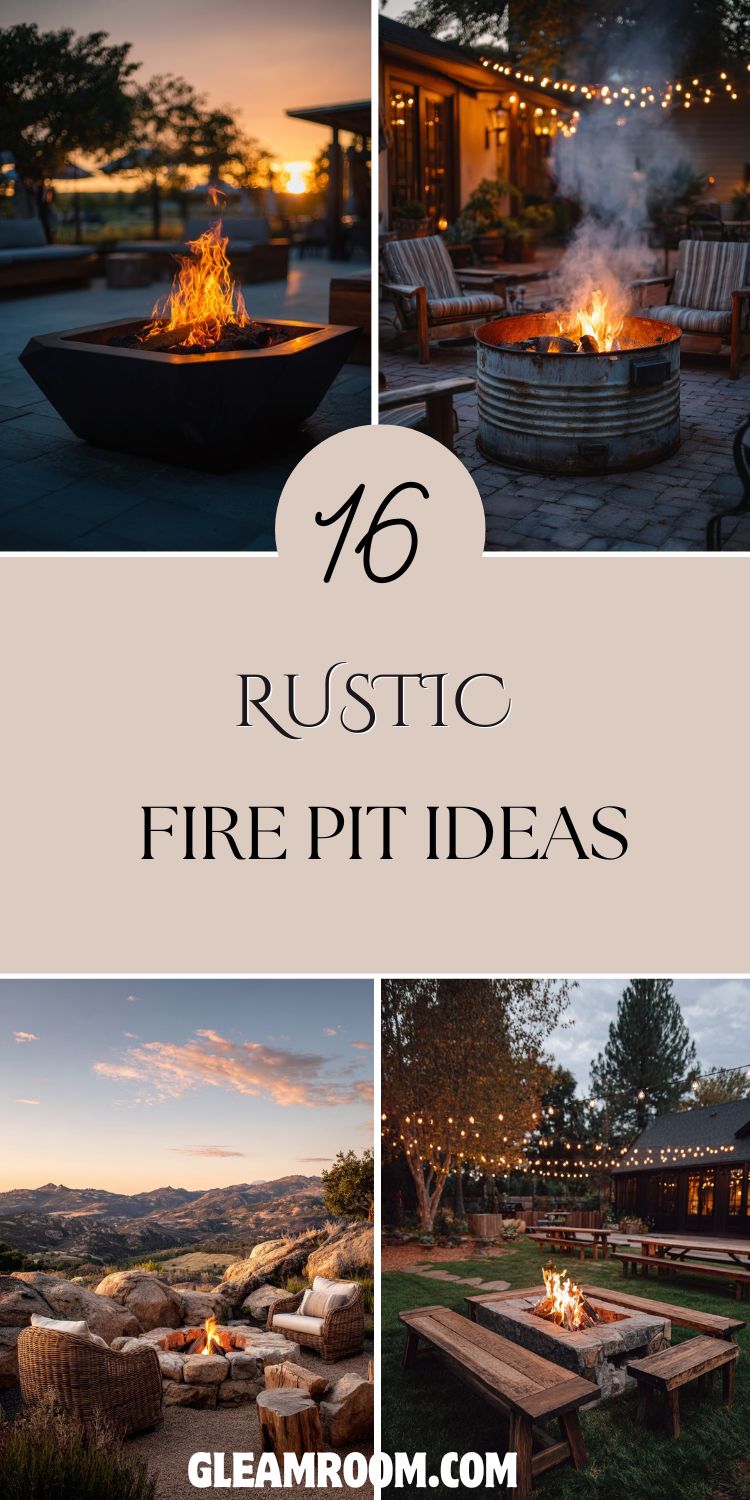 18 Rustic Fire Pit Ideas to Cozy Up Your Outdoor Space