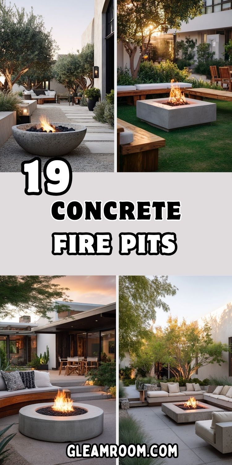 19 Concrete Fire Pits That Spark Style and Warmth