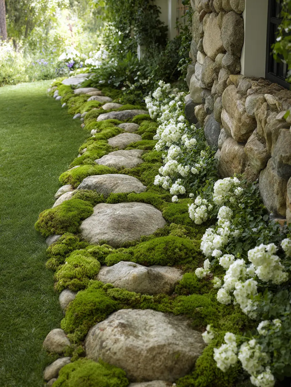 Moss and Stone Garden Path
