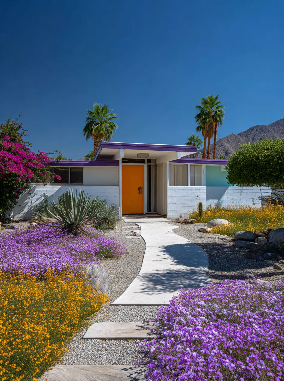 Desert Garden with Bold Entryway