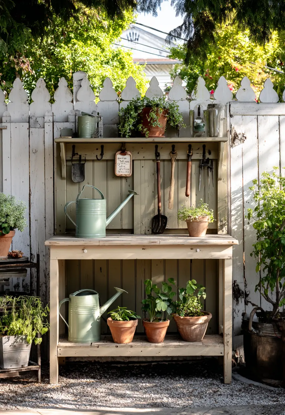 Simple Potting Bench for Easy Gardening