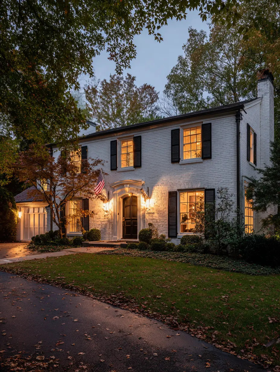 Warm Curb Appeal with Outdoor Lighting