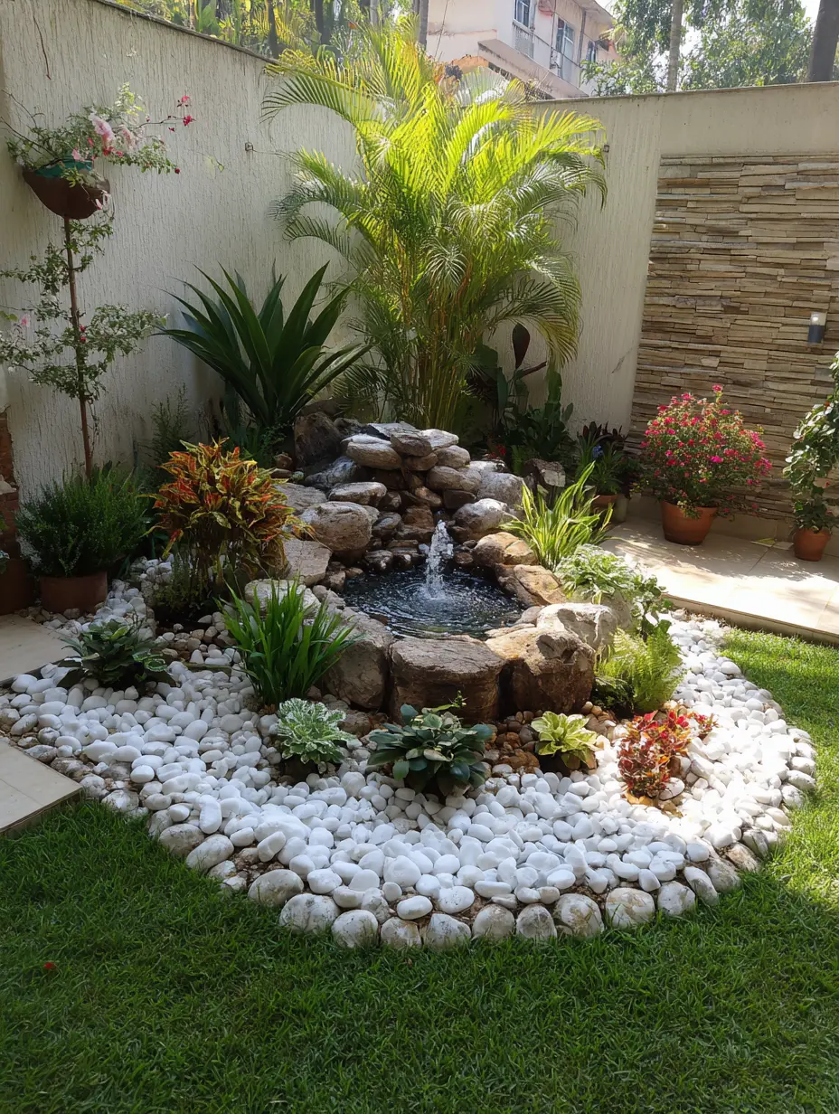 Tranquil Rock Garden with Water Feature