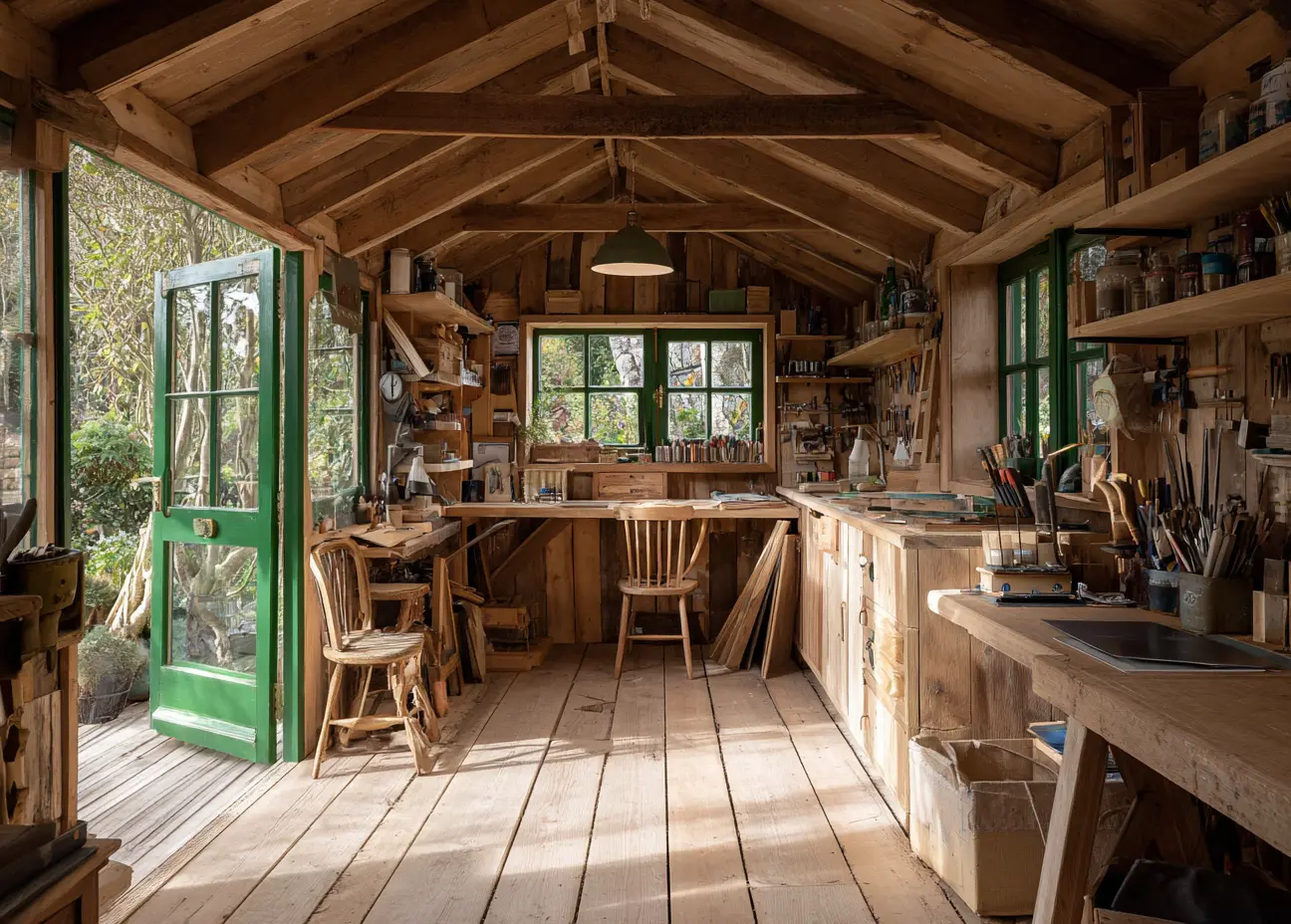 Wooden Workshop Garden Shed