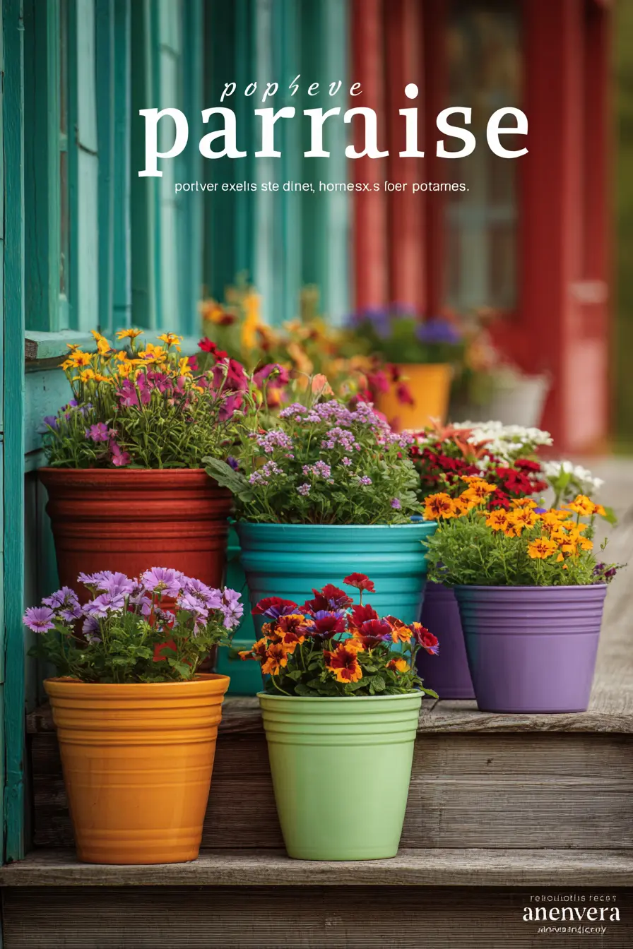 Colorful Pots for a Cheerful Front Yard