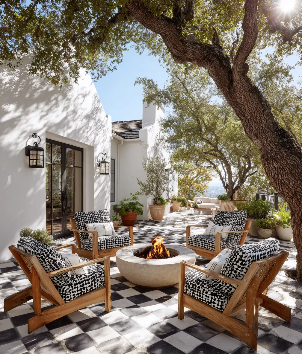 Elegant Patio Fire Pit with Modern Comfort