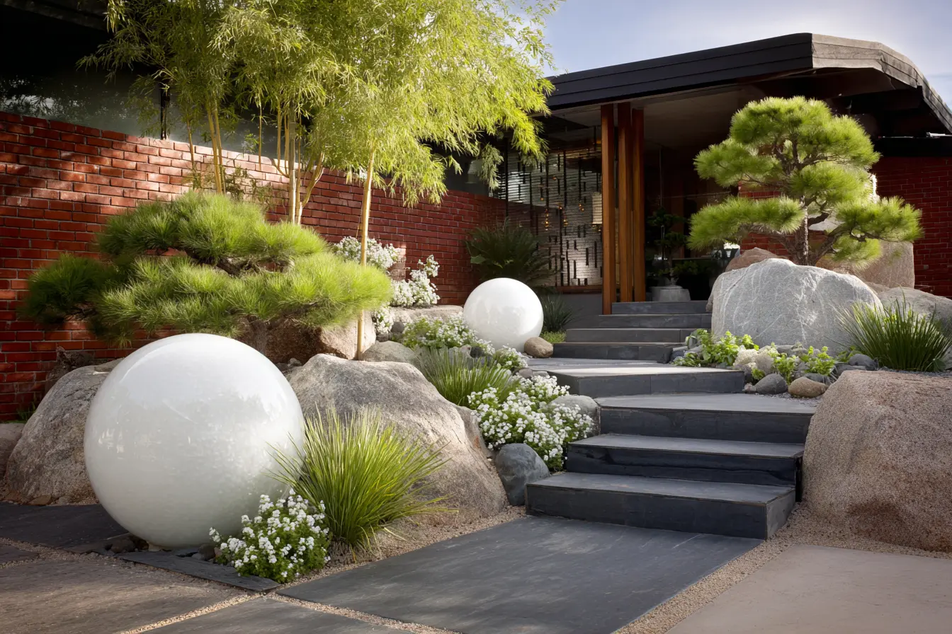 Zen-Inspired Rock Garden Entrance