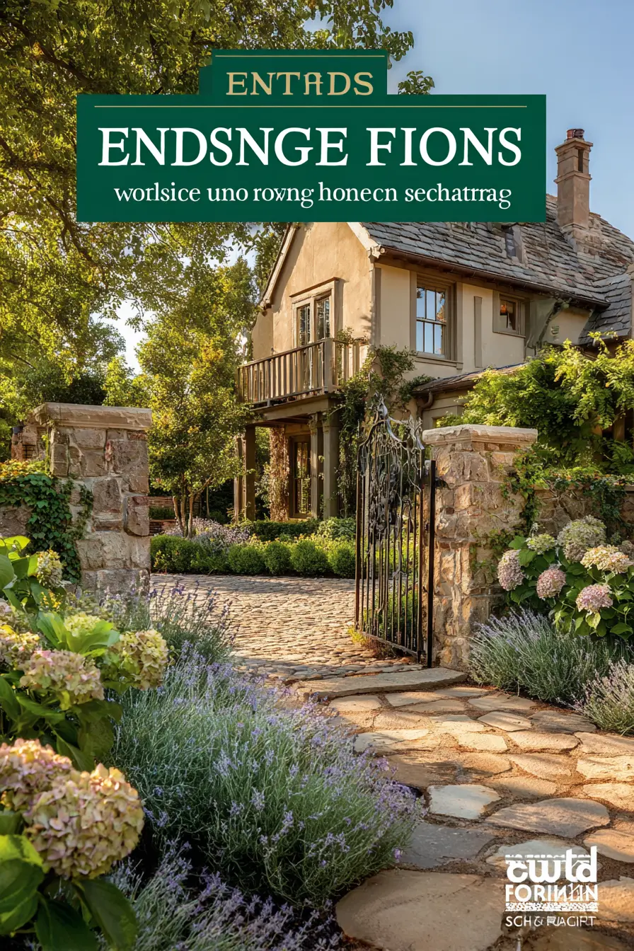 Stone Pathway with Cottage Charm