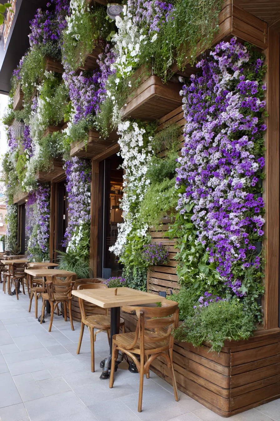 Cascading Floral Wall Garden