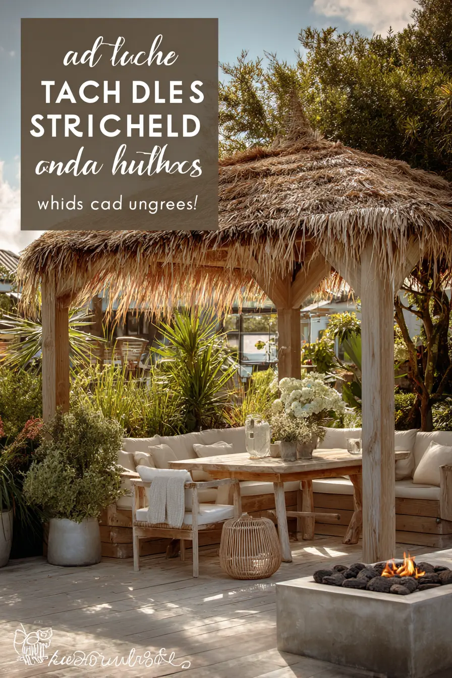 Coastal Cabana with Thatched Roof