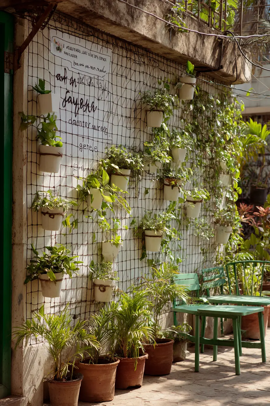 Wall-Mounted Pot Garden