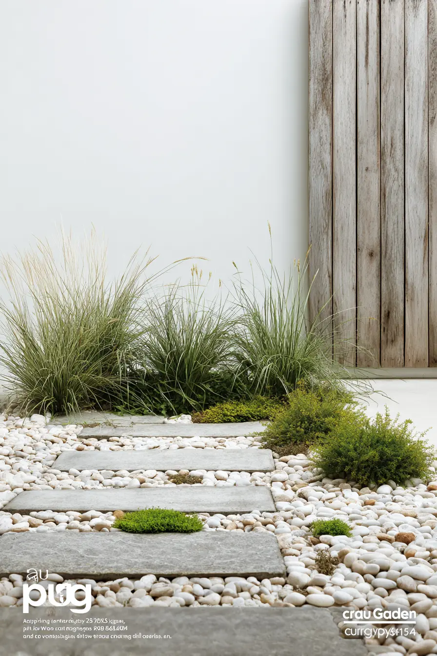 Simple Stone Path with Green Accents