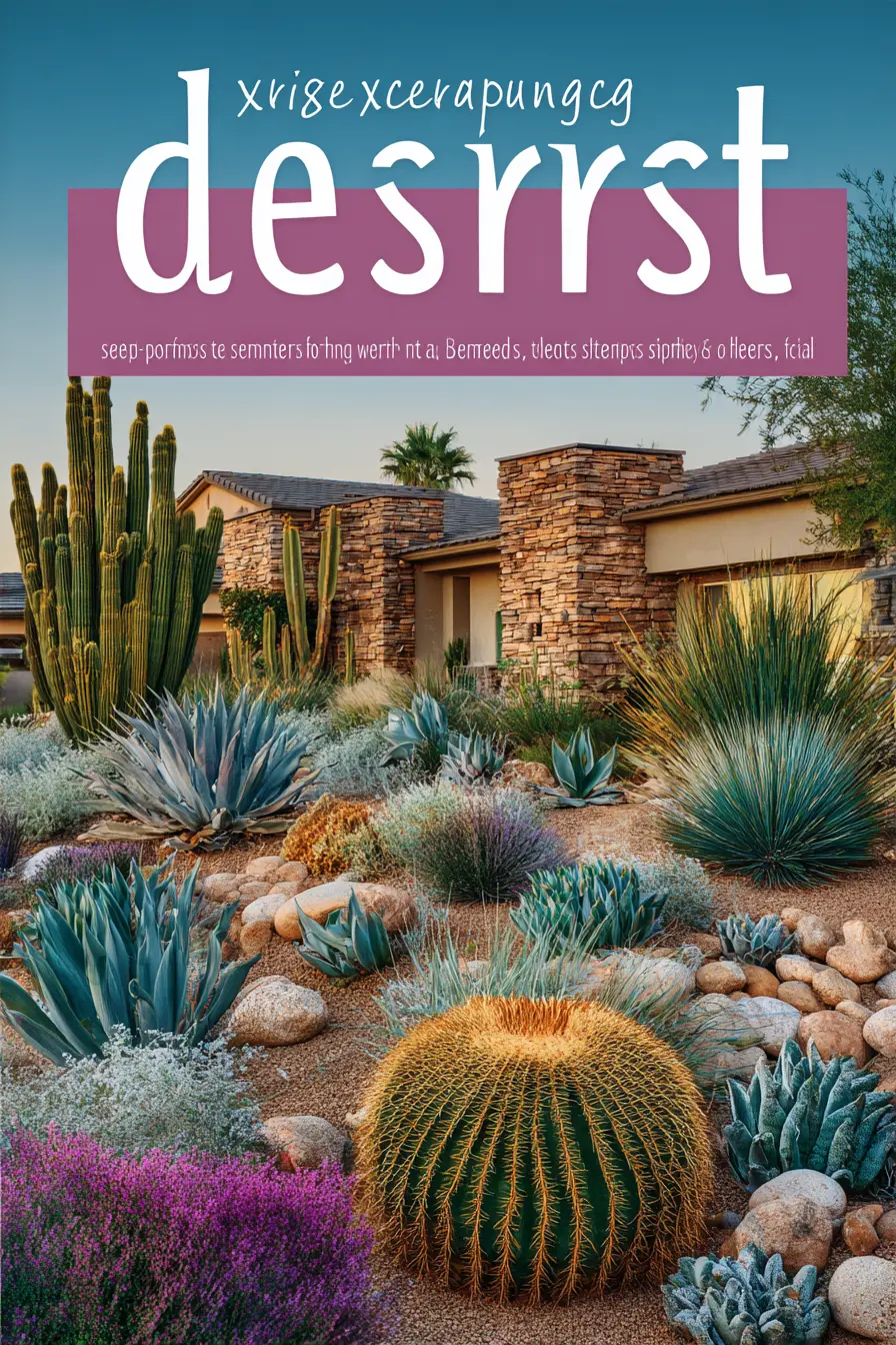 Vibrant Desert Landscape with Cactus Beauty