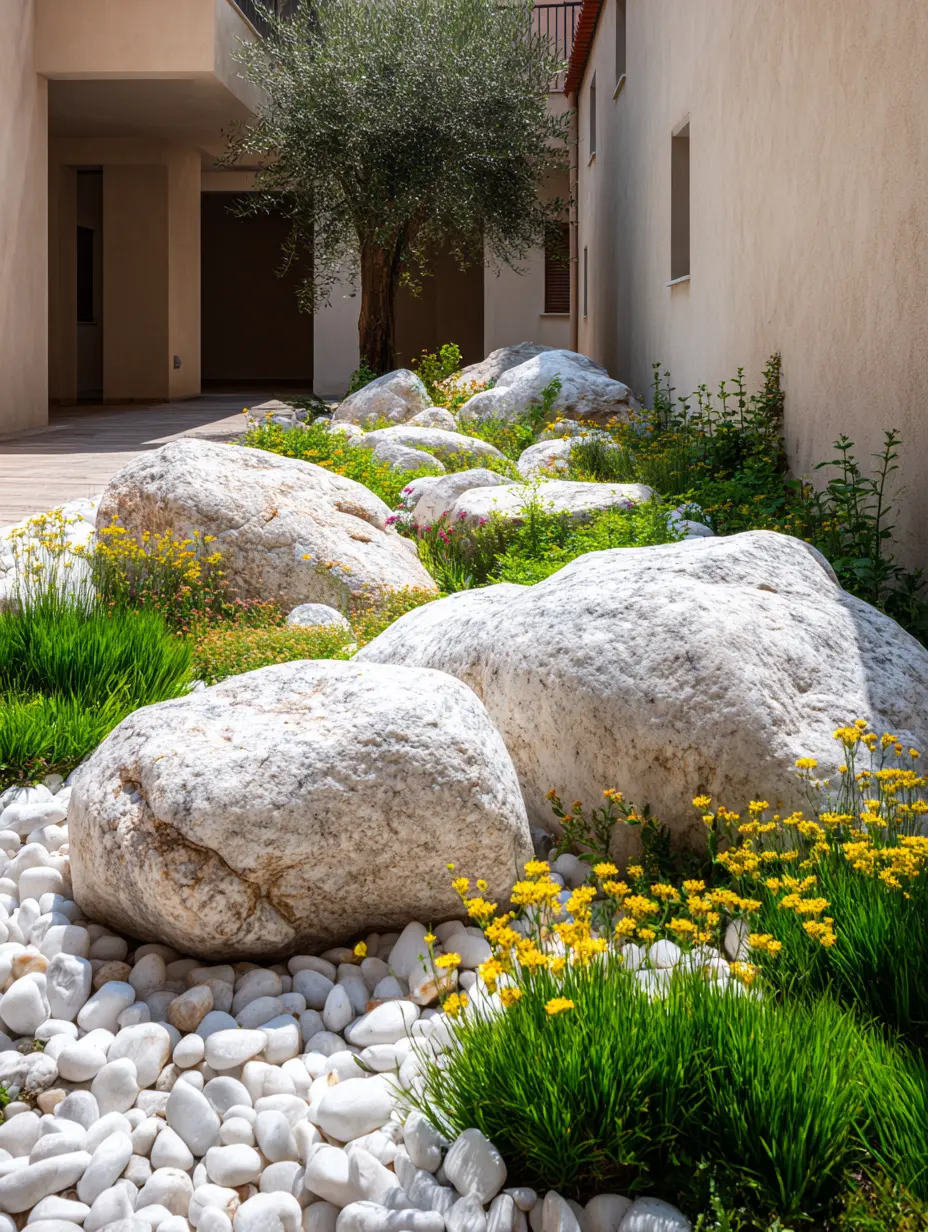 Modern Rock Garden with Natural Flow