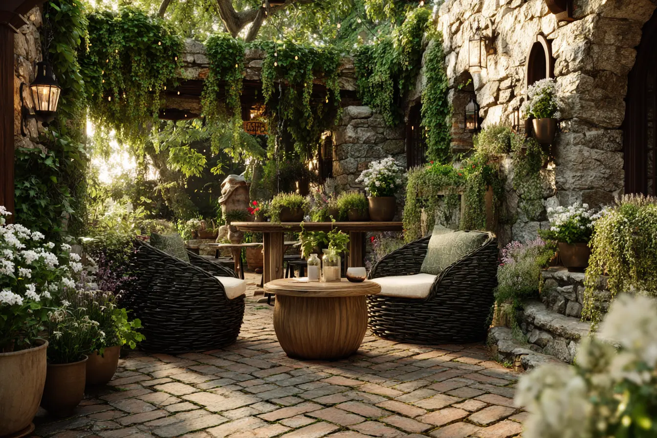 Stone Courtyard Garden Escape