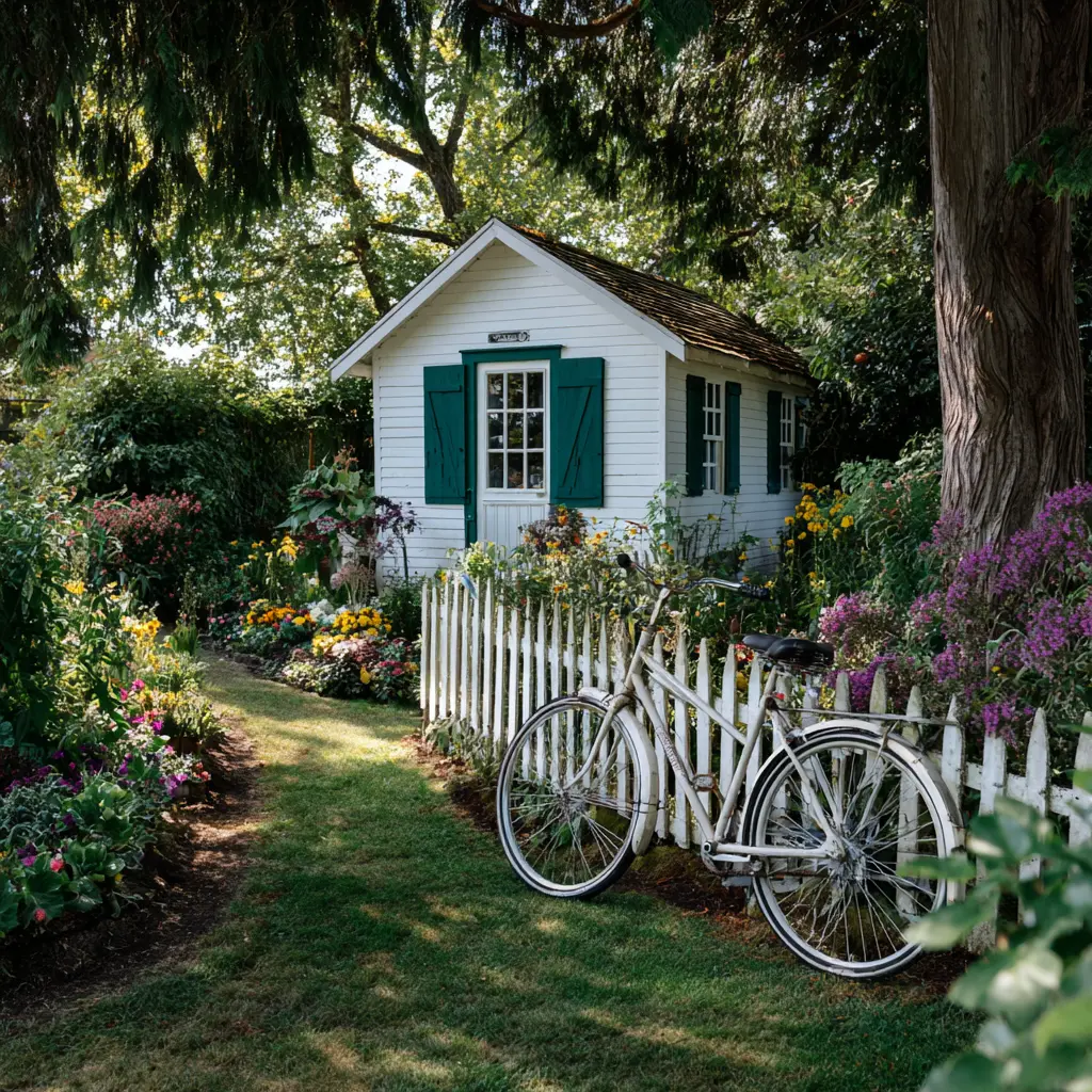 Classic White Garden Shed