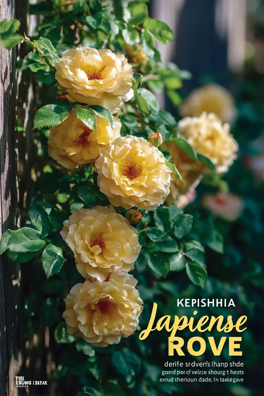 Japanese Rose: Golden Charm in the Shade
