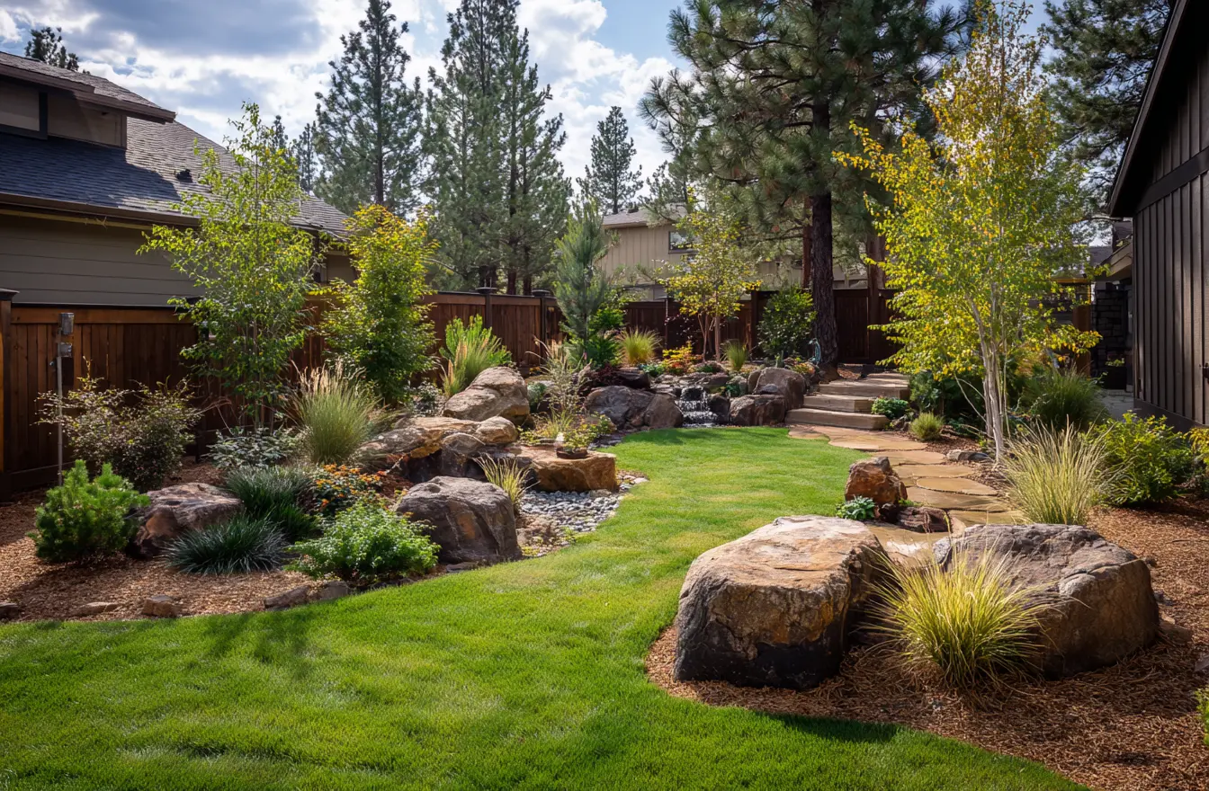 Natural Stone Accents for a Lush Backyard