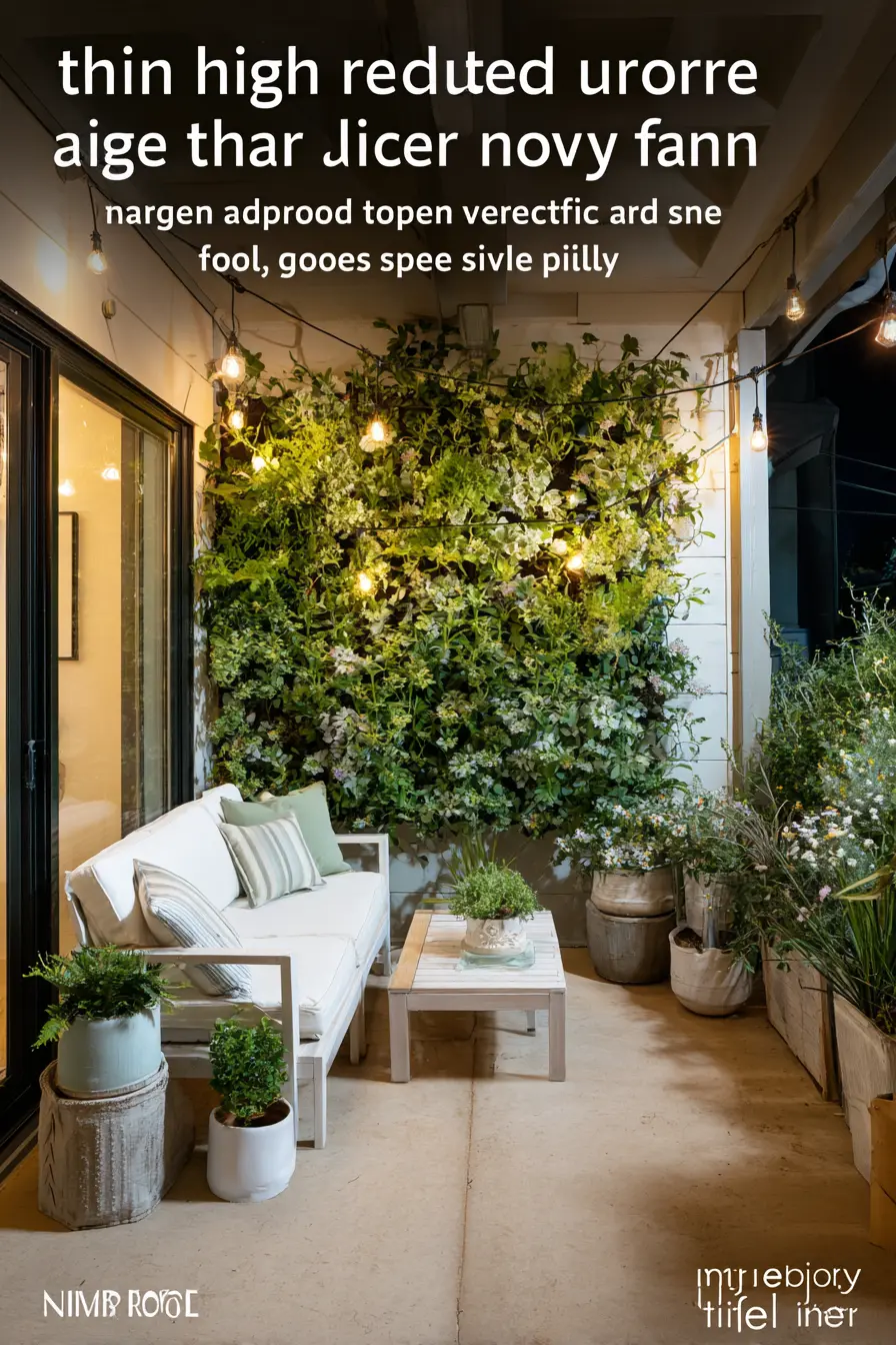Vertical Garden Wall with Cozy Seating