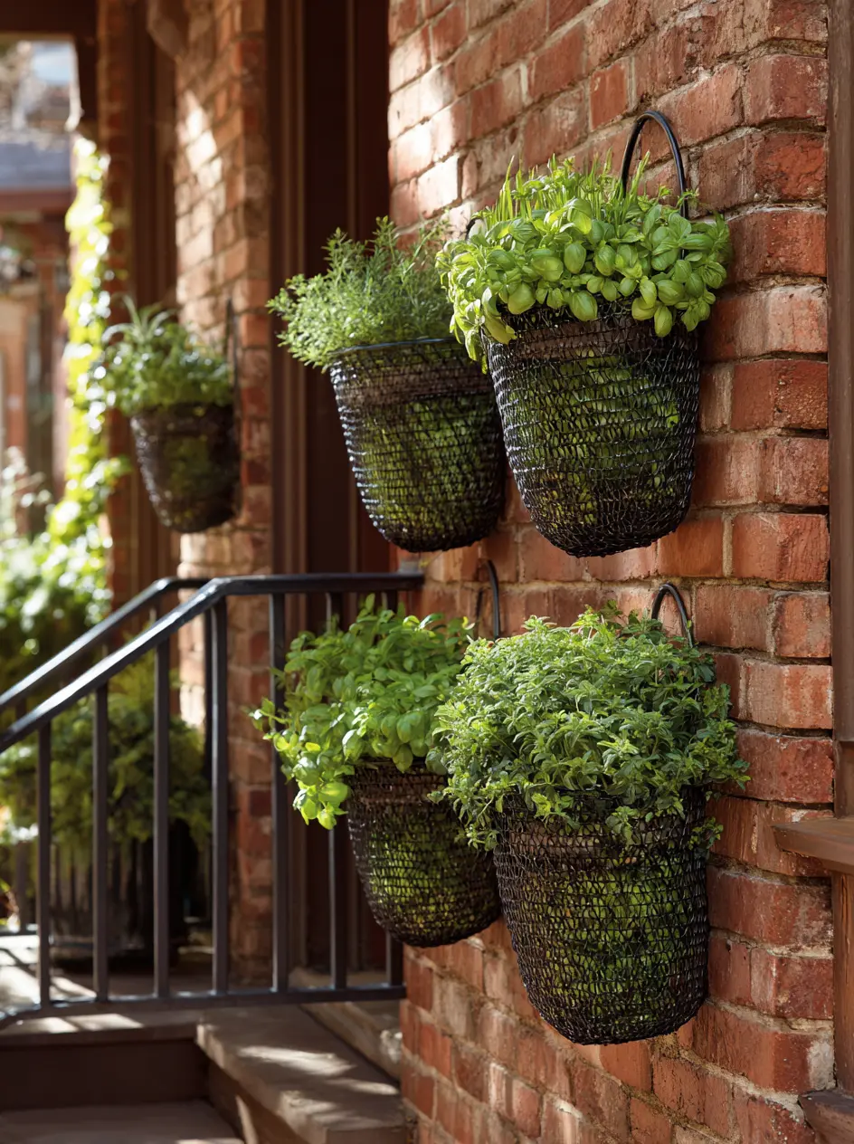 Woven Basket Wall Garden