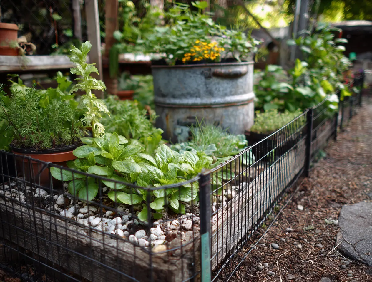Cozy Corner Herb and Vegetable Garden