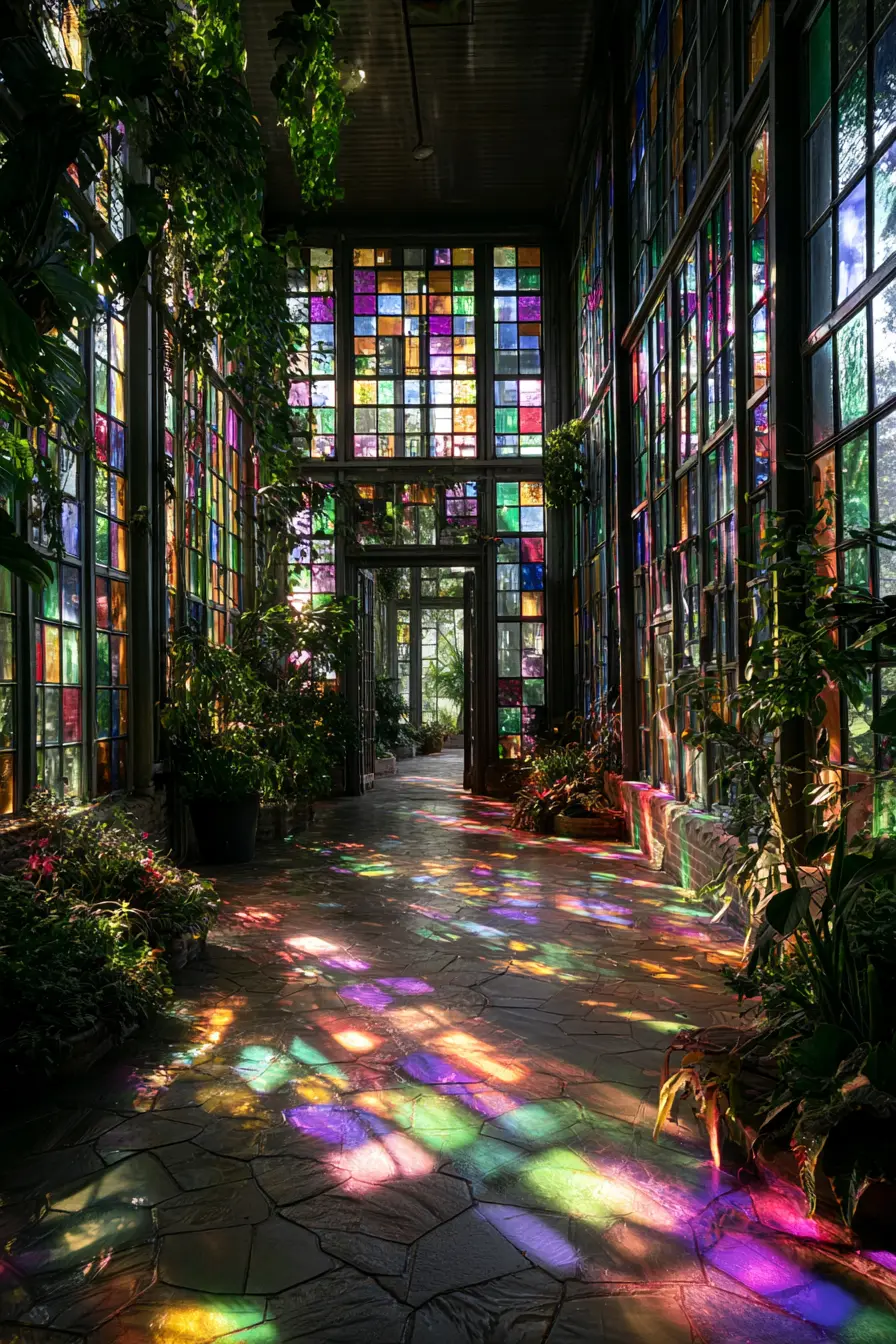 Stained Glass Greenhouse Wonder