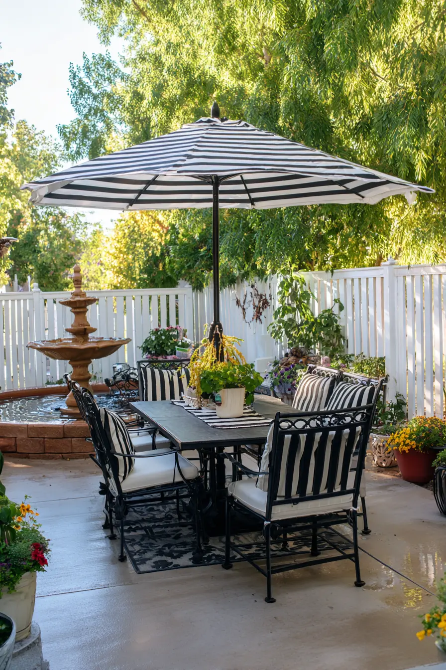 DIY Patio Dining with Shade and Style