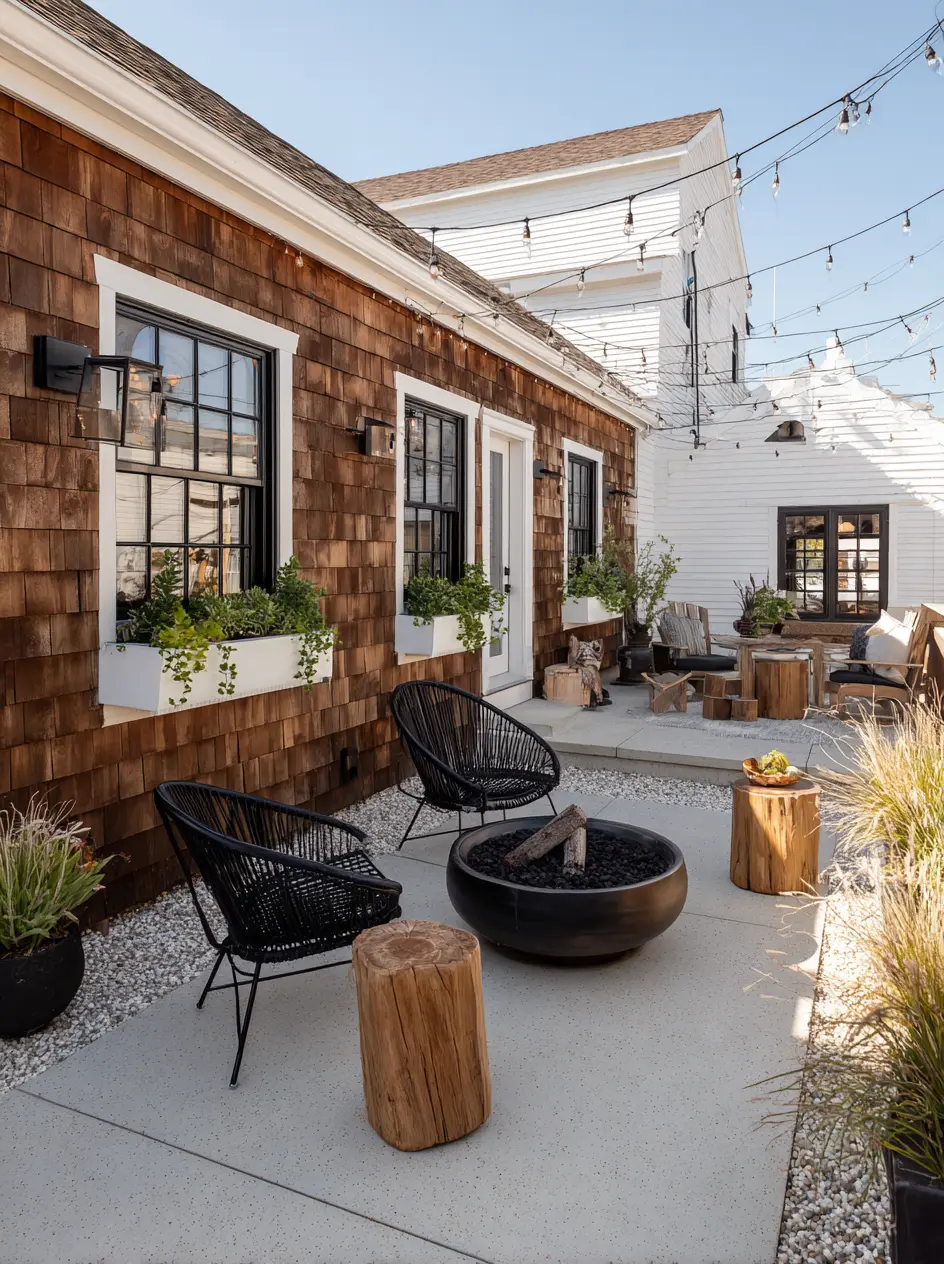 Sleek Patio Fire Pit with Urban Style