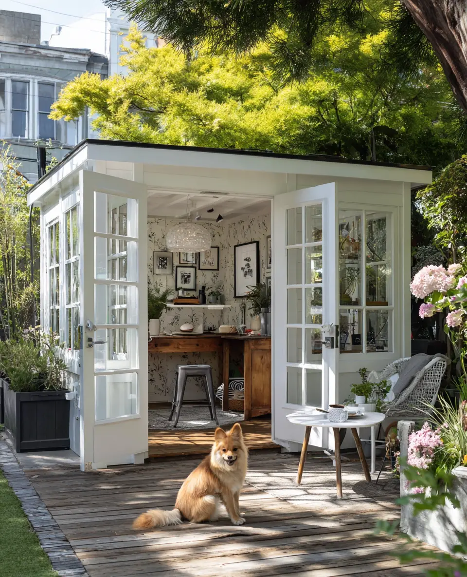 Backyard Shed Turned Cozy Retreat
