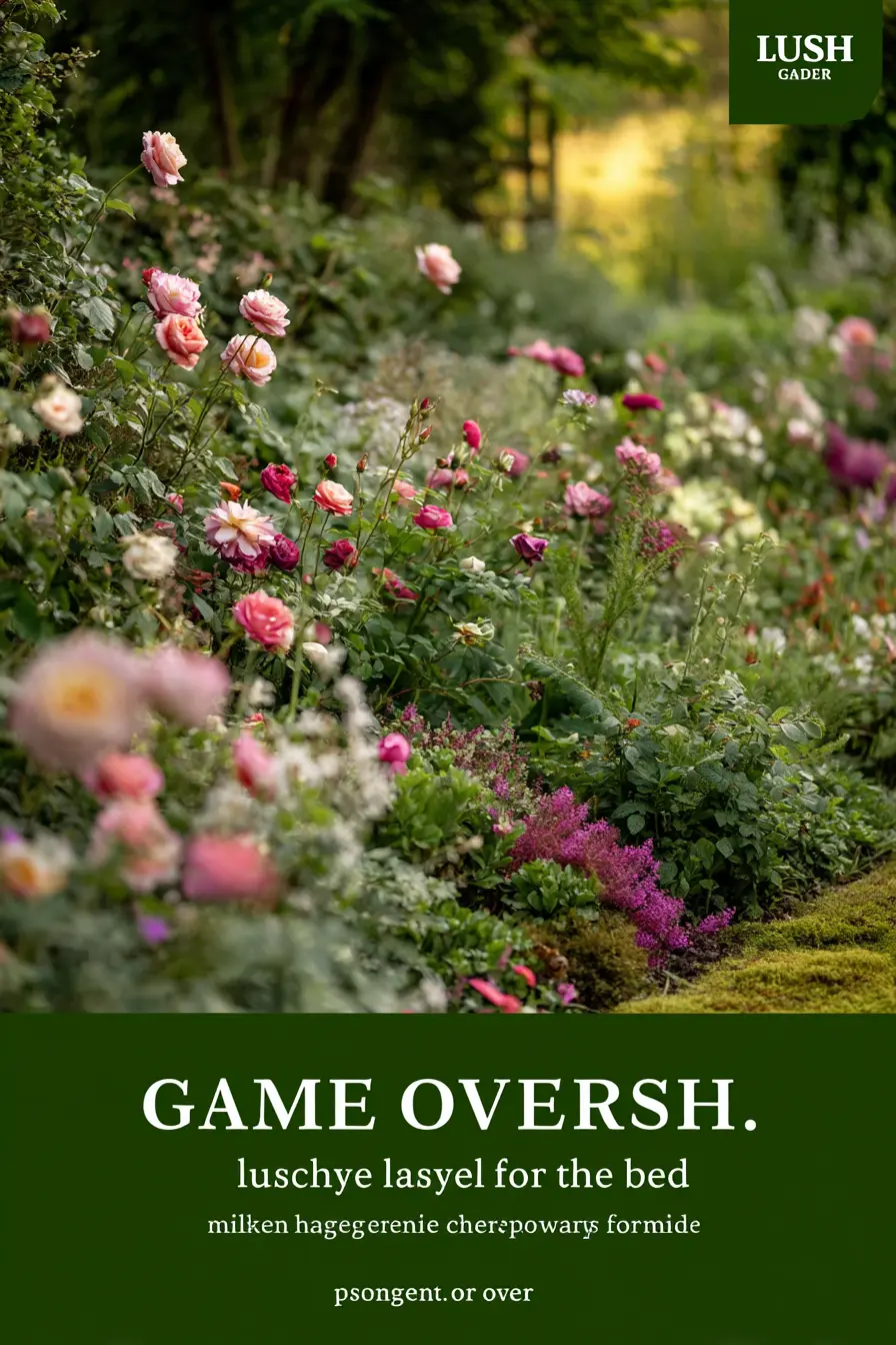 Flower Border with Layered Blooms