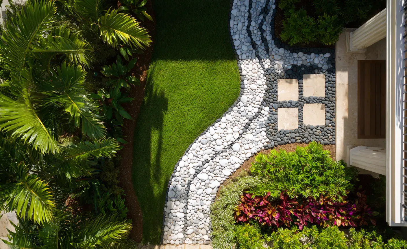 Modern Rock Garden with Flowing Design