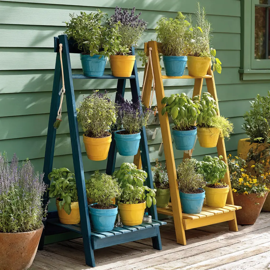 Colorful Ladder Herb Garden