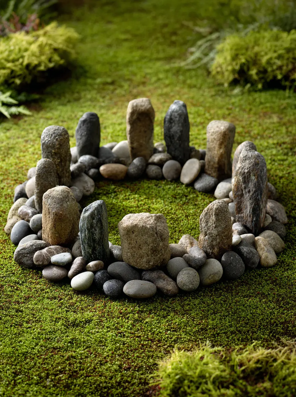 Mini Stone Circle for Garden Decor