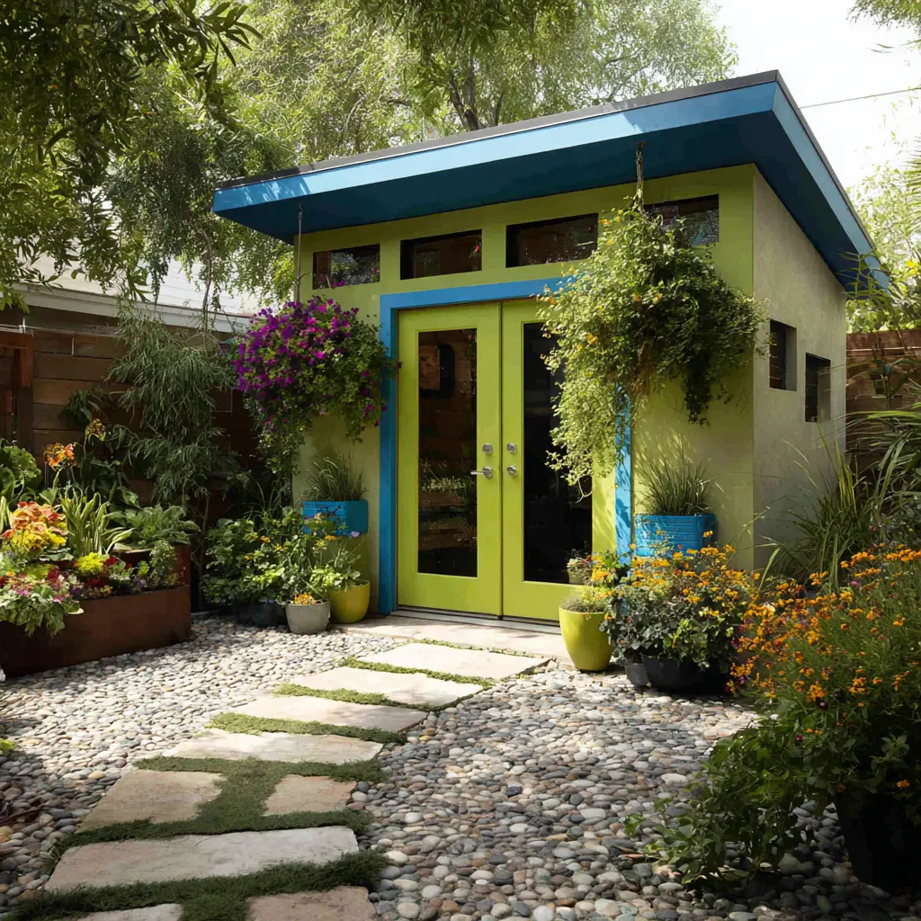 Modern Colorful Garden Shed