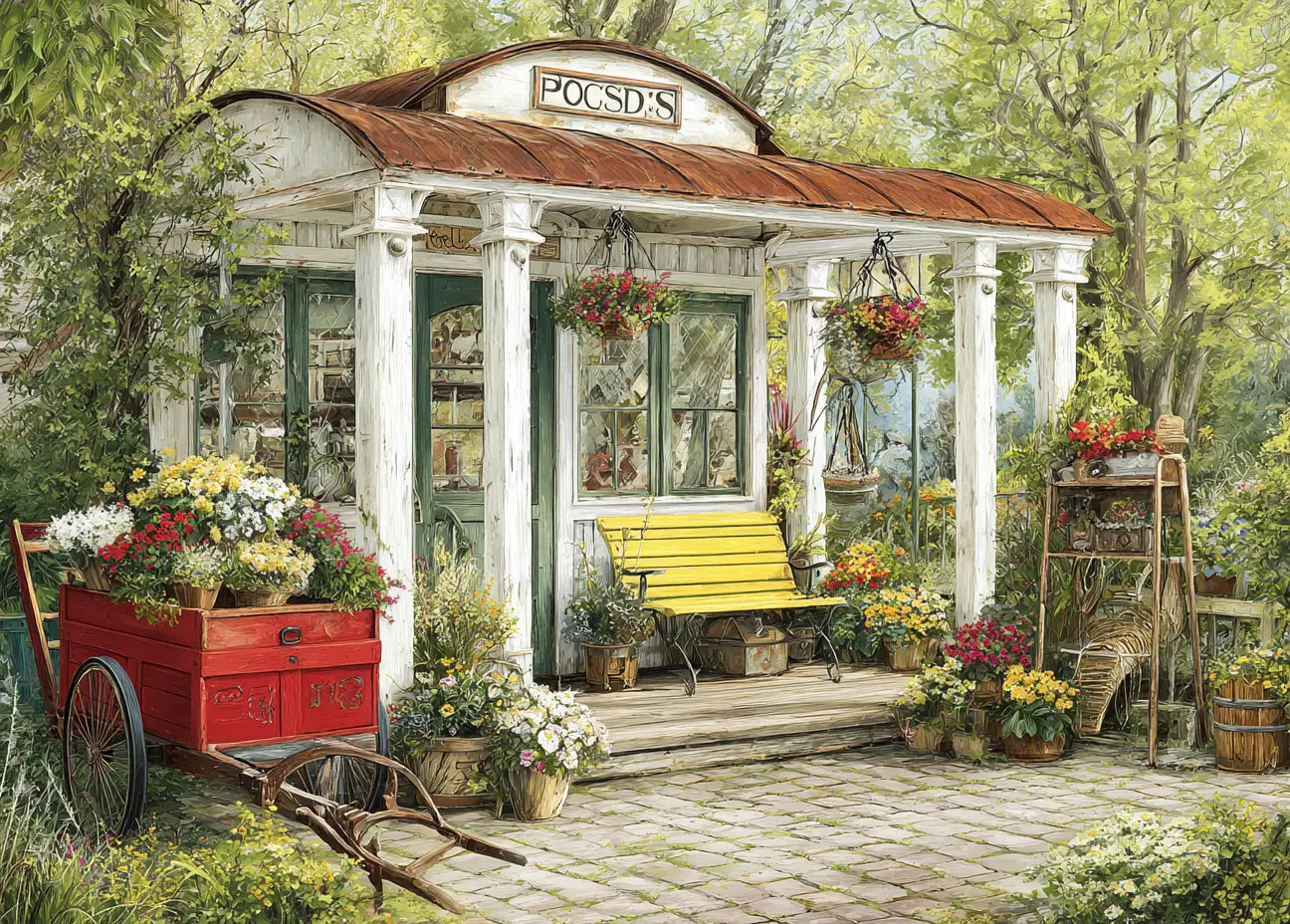Vintage Porch Garden Shed