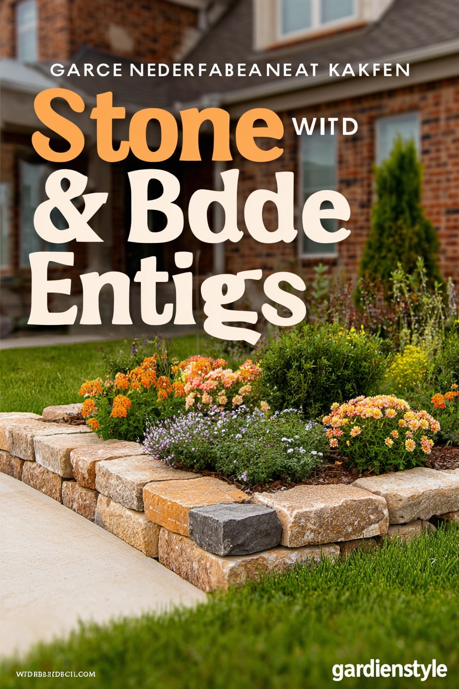 Edge Beds with Stone or Brick Borders