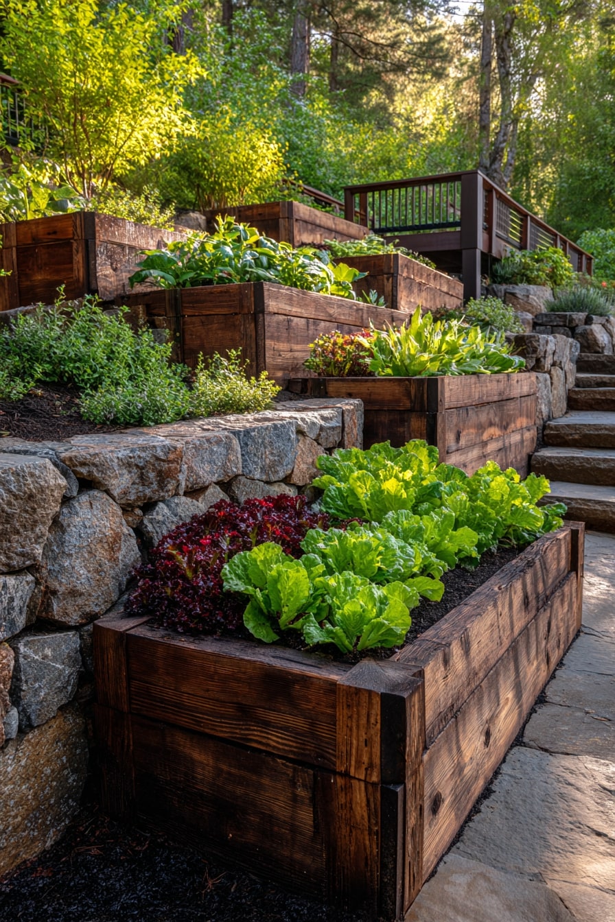 Tiered Raised Beds with Edible Landscaping