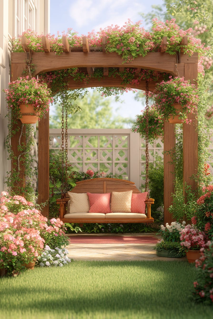 Add a Garden Swing with Pergola