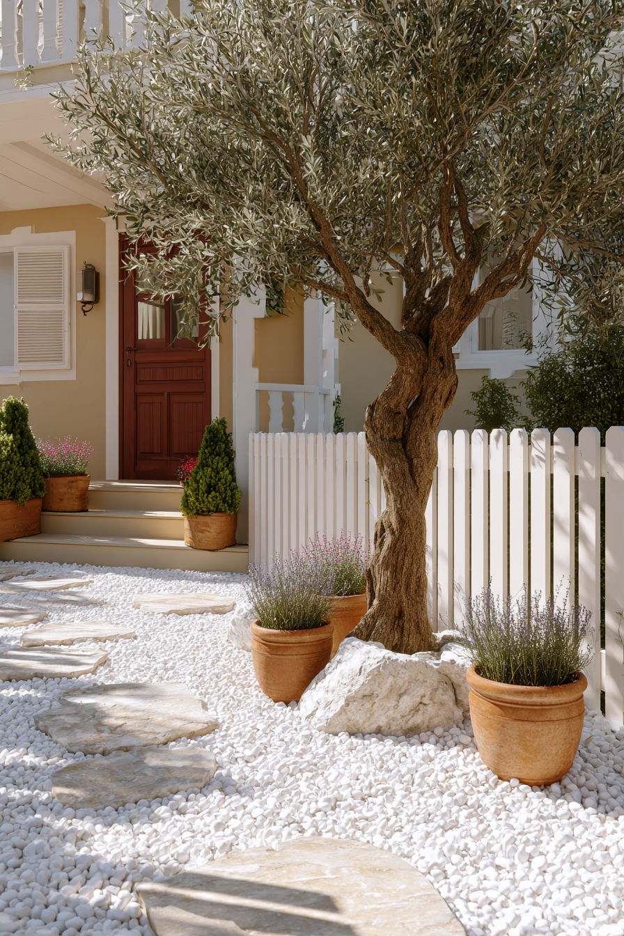 Mediterranean Charm with White Stone Accents