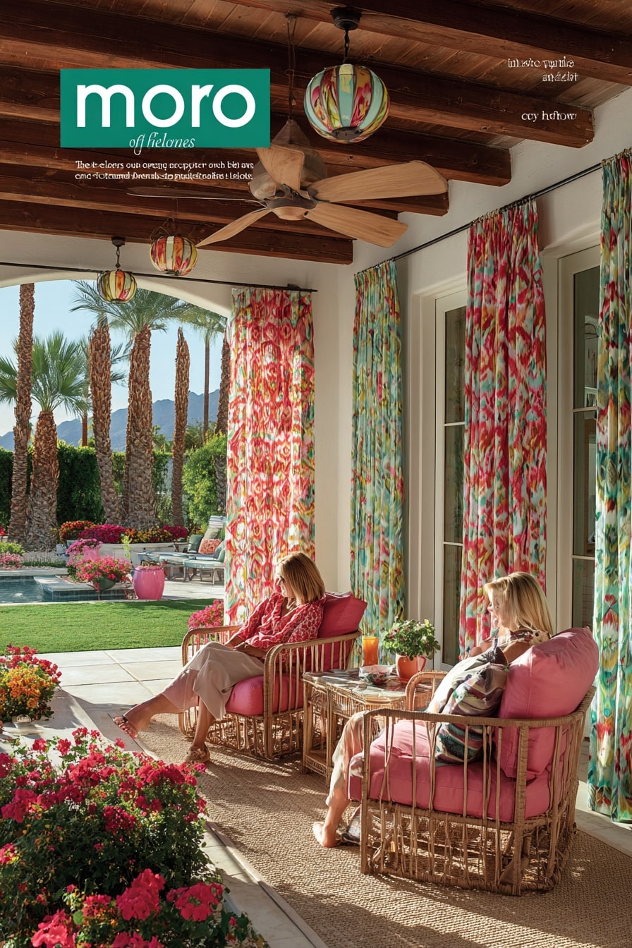 Patio Roof with Moroccan-Inspired Drapes