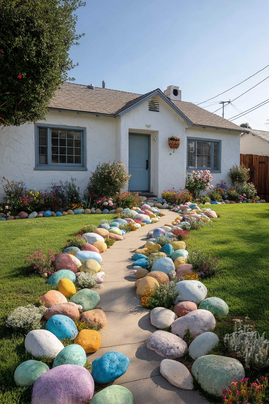 Brighten Pathways with Painted Rocks