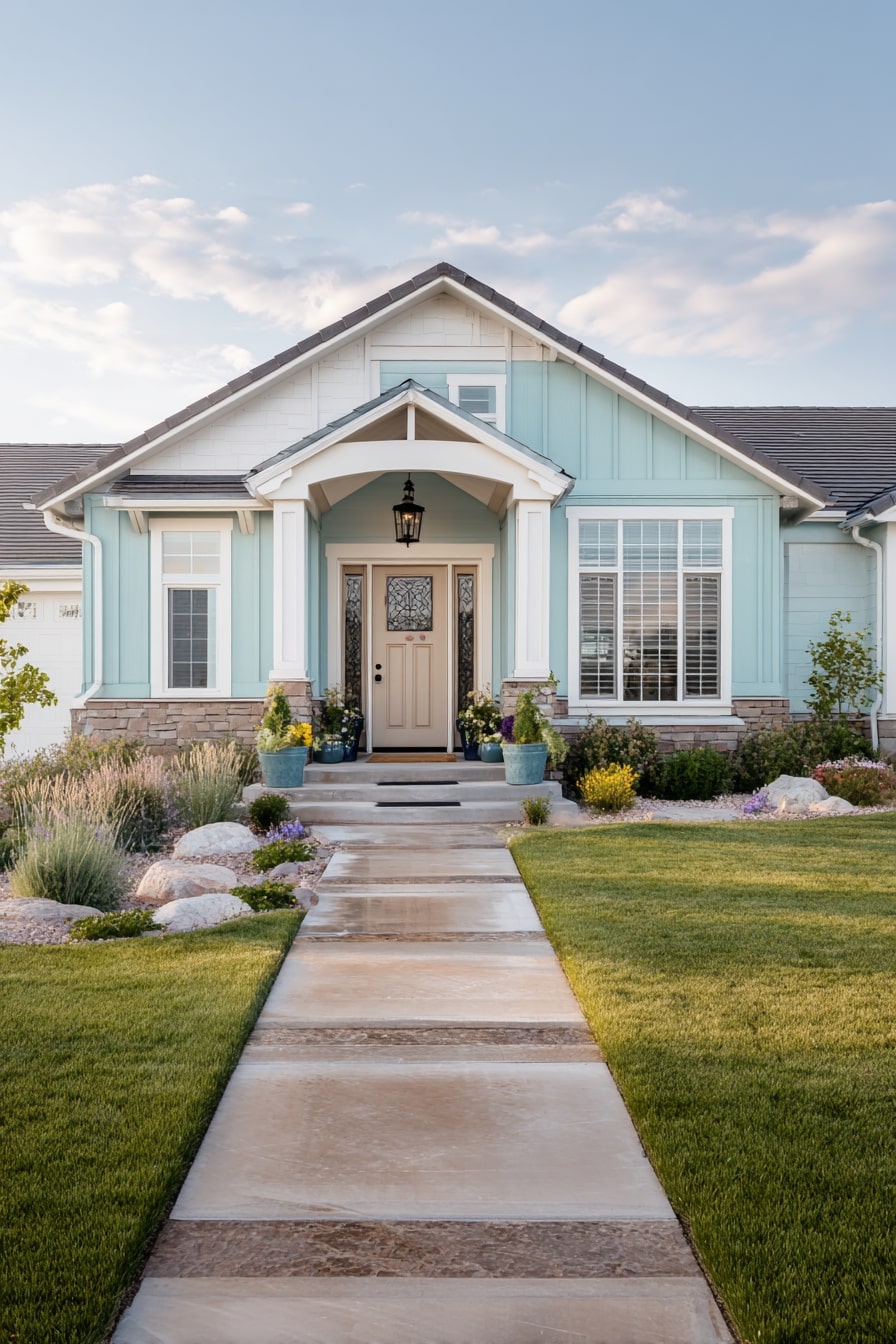 Welcoming Entry with Statement Pathway