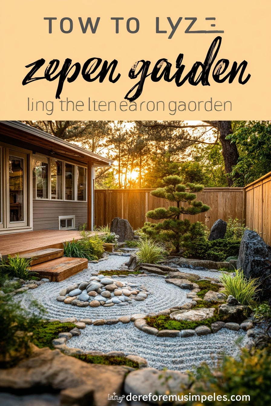 Serene Zen Garden with Moss and Pebbles