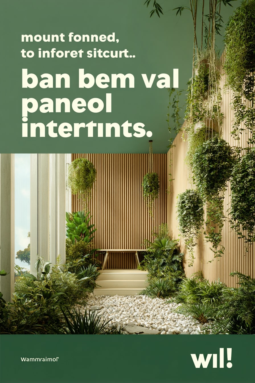 Vertical Zen Garden with Hanging Greens