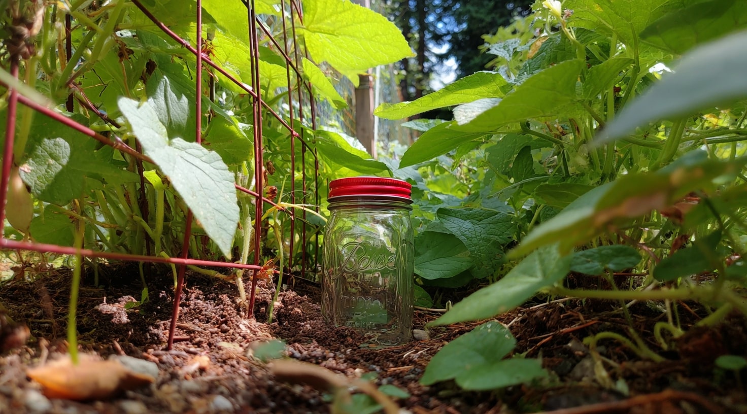 Laundry Basket as a Garden Pest Trap Helper