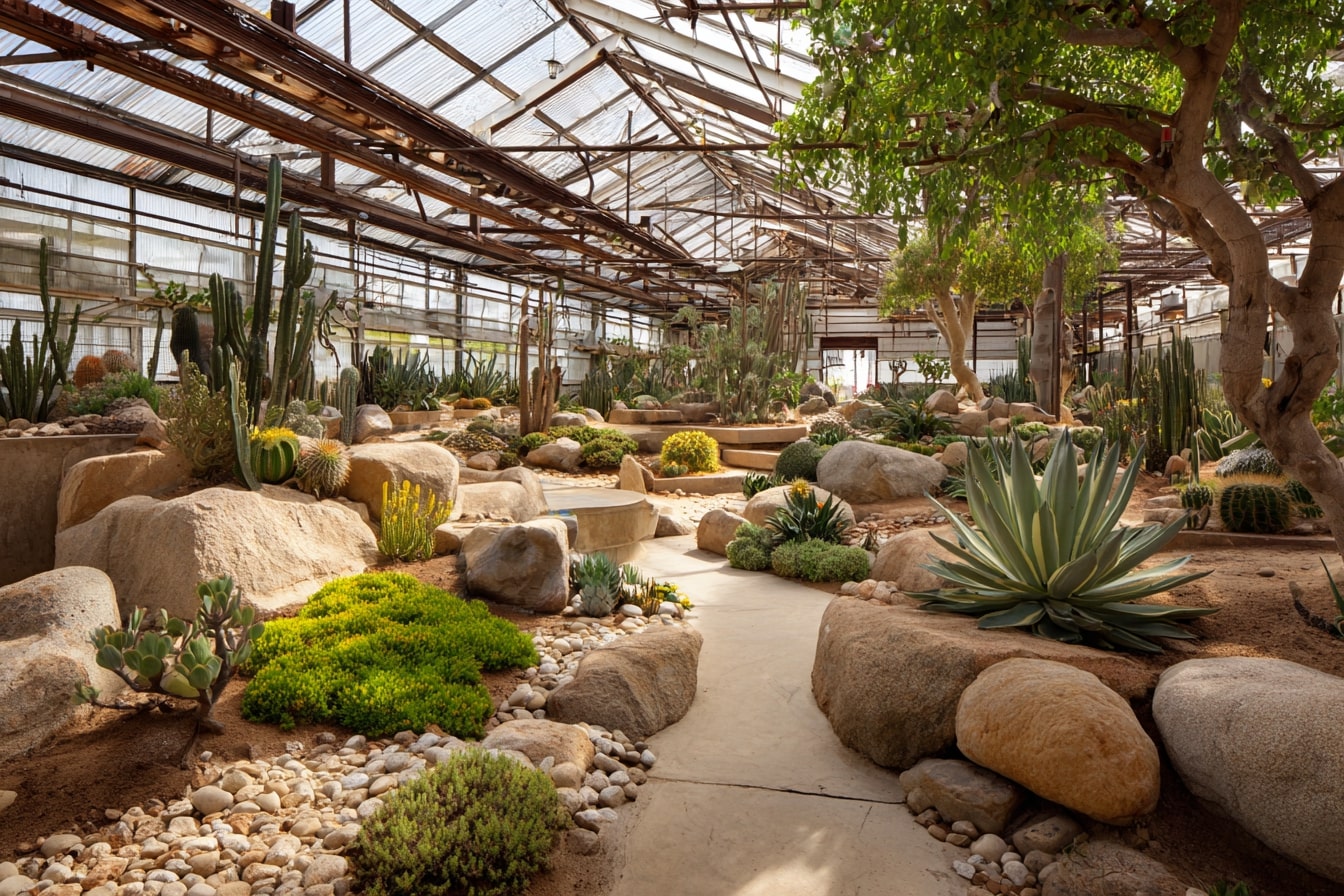 Desert-Inspired Front Yard with Succulents and Cacti
