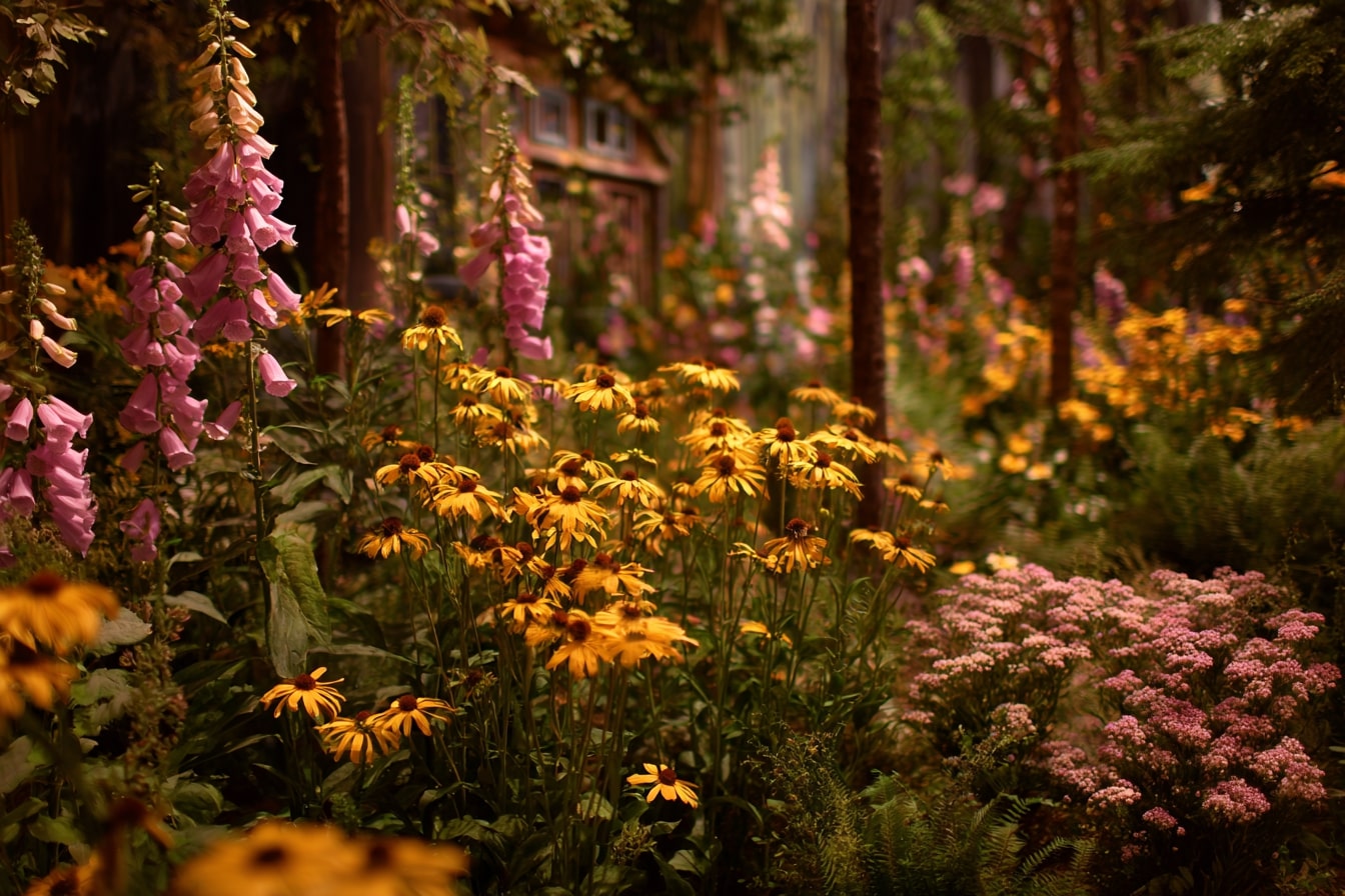 Wildflower-Inspired Front Yard Flower Bed